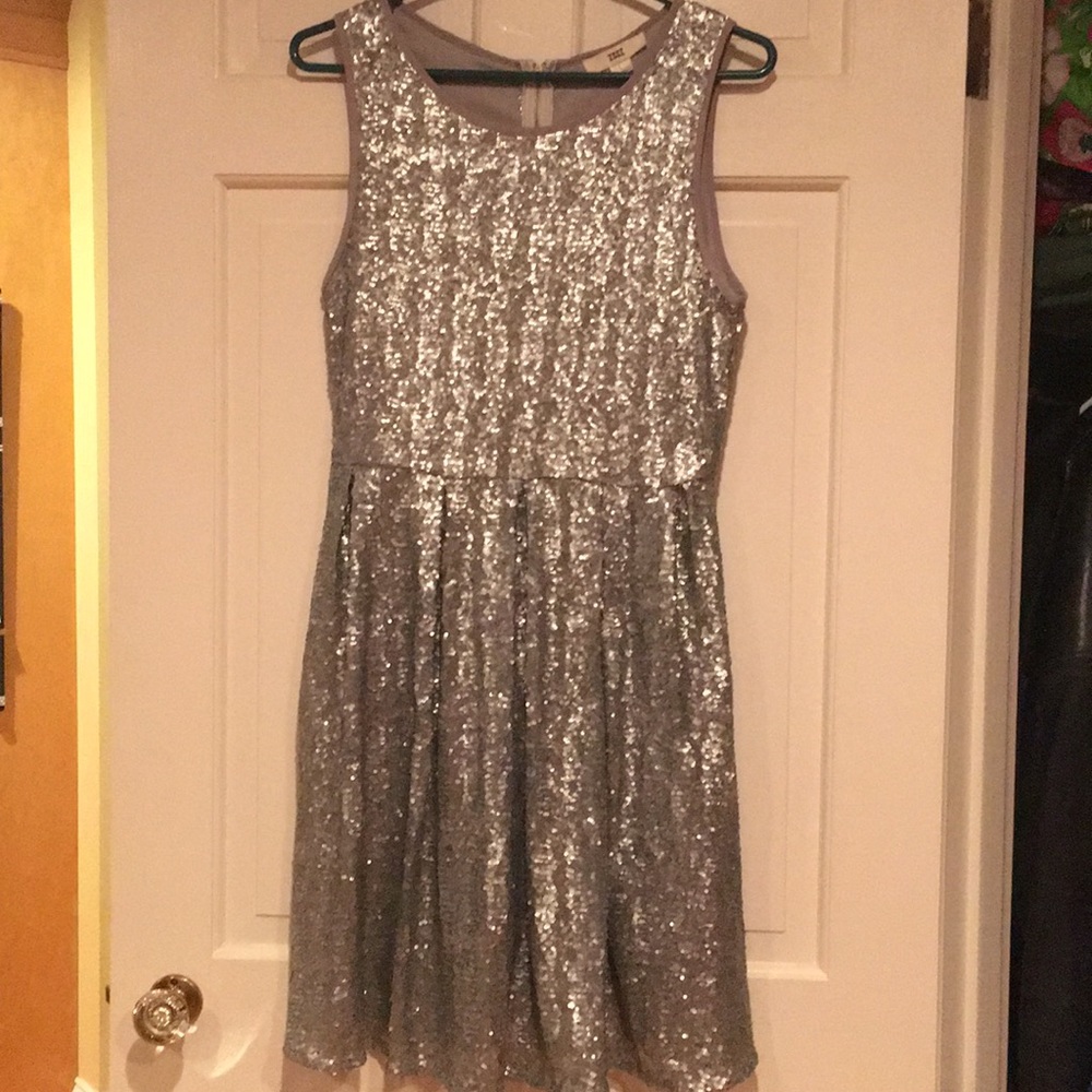 Silver sequined Dress